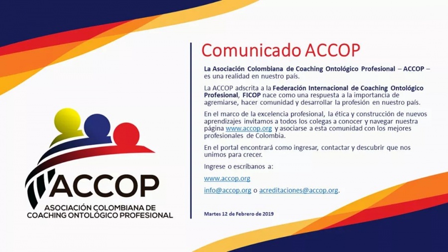 Creación de la imágen corporativa y finalización de consolidación de la ACCOP
